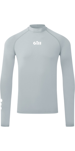 2026 Gill Mens Zenzero Long Sleeve Rash Vest 5109 - Light Grey